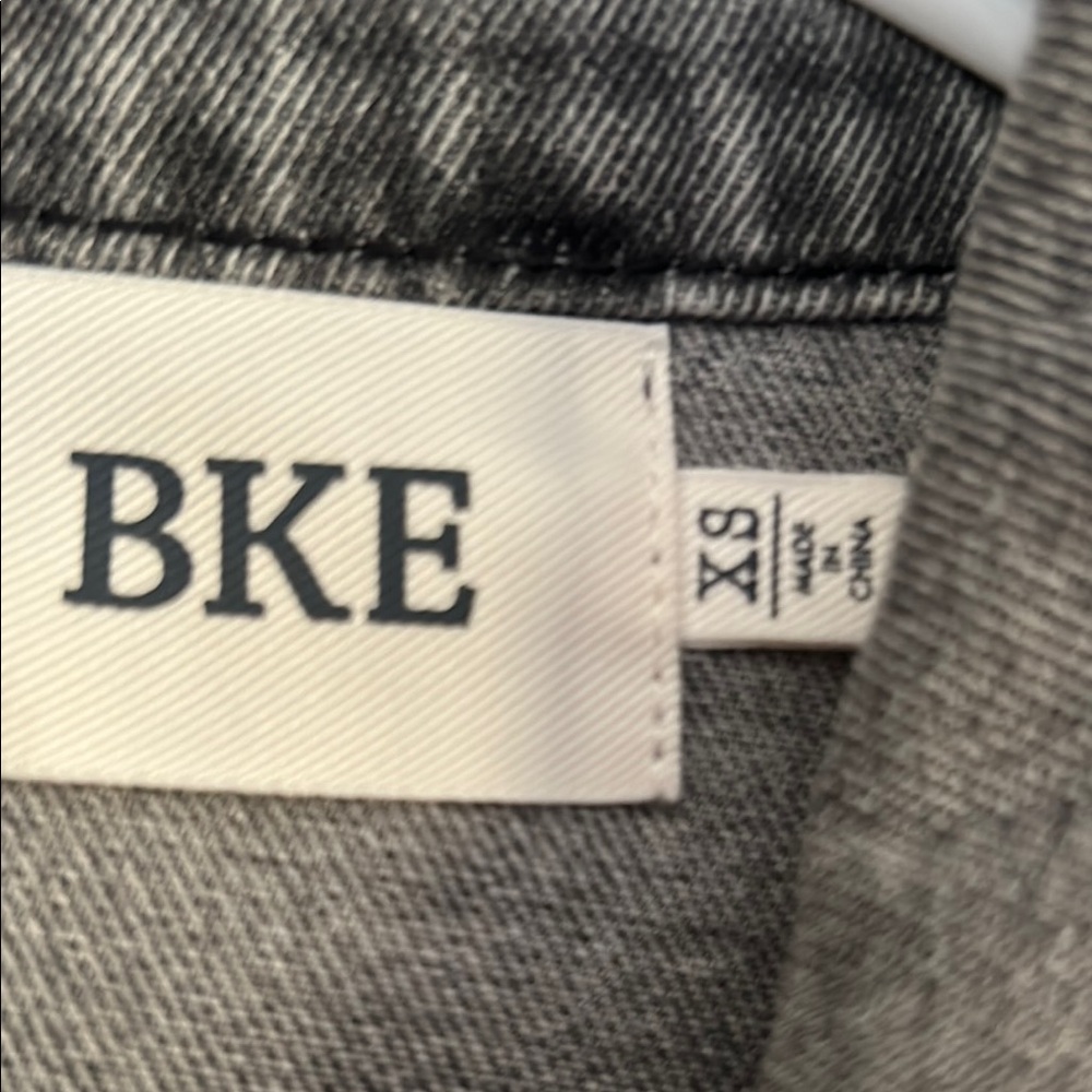 Gray Distressed Denim Jacket - Picture 3 of 4